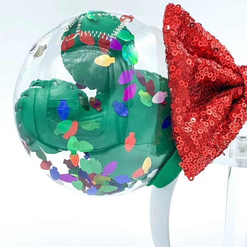 Christmas Confetti Balloon Ears Green/Red‎